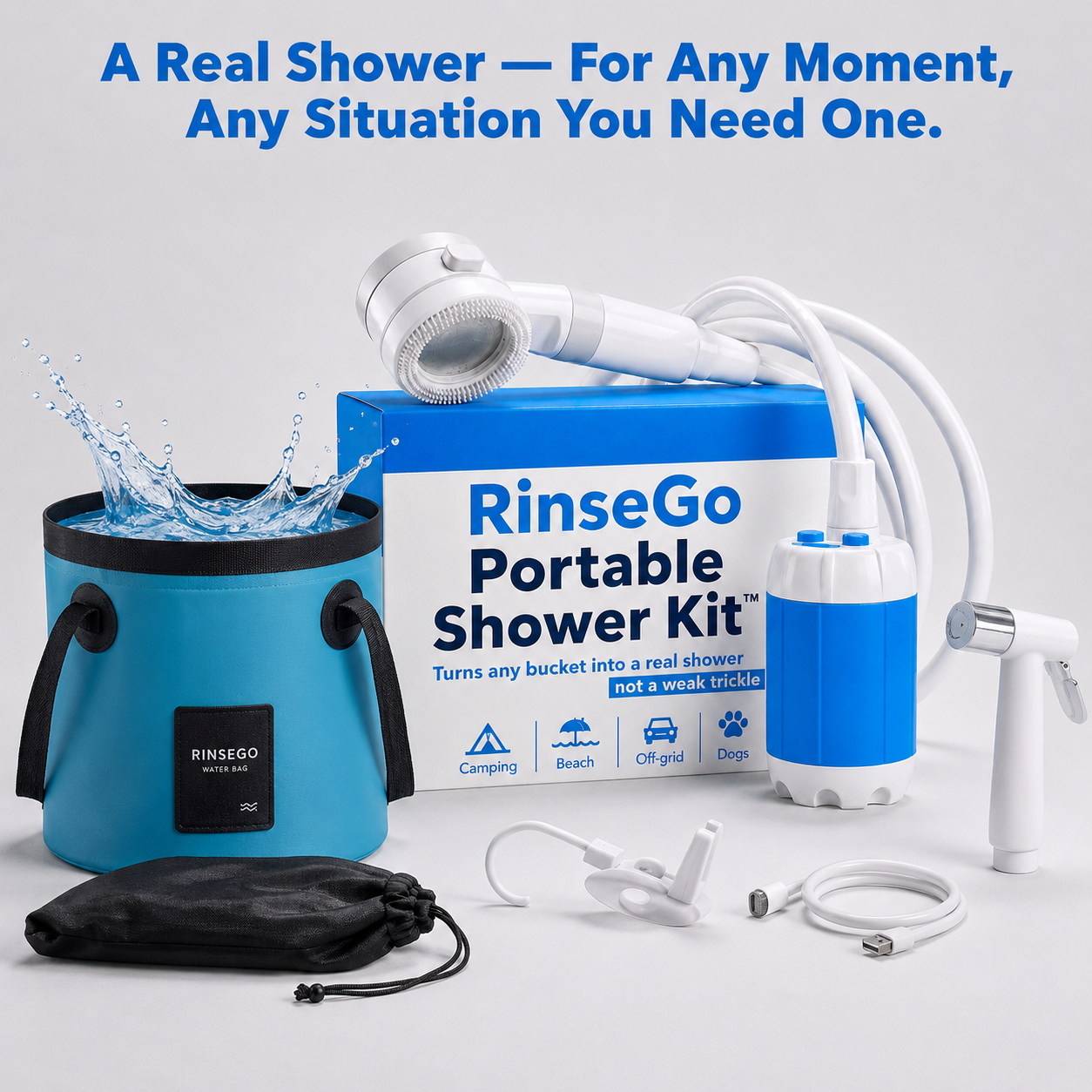 RinseGo Portable Shower Kit™
