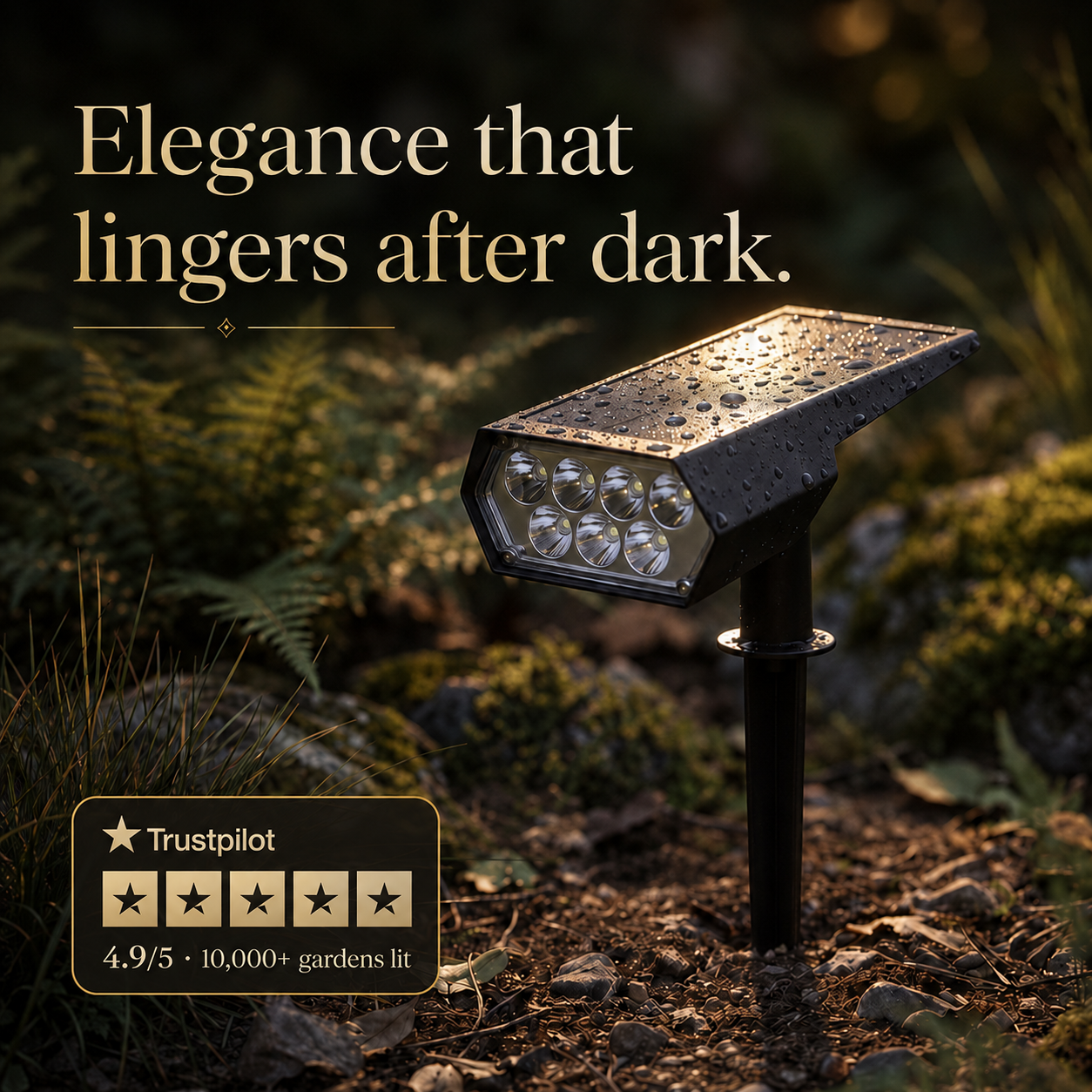 Terra - Solar powered garden floodlight